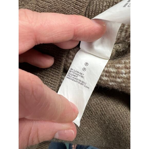 Lucky Brand Green Wool Blend Sweater - V Neck Cowl Neck - Picture 5 of 10